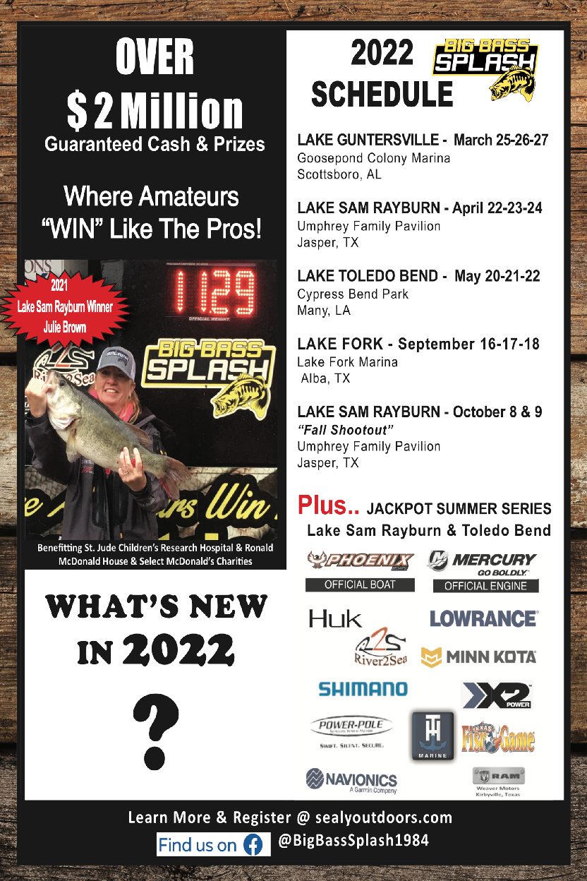 What’s New in 2022? Sealy Outdoors Big Bass Splash